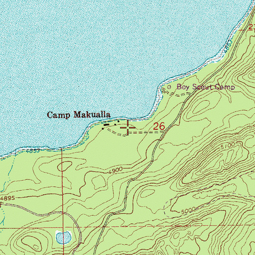 Topographic Map of Basin Cove, OR