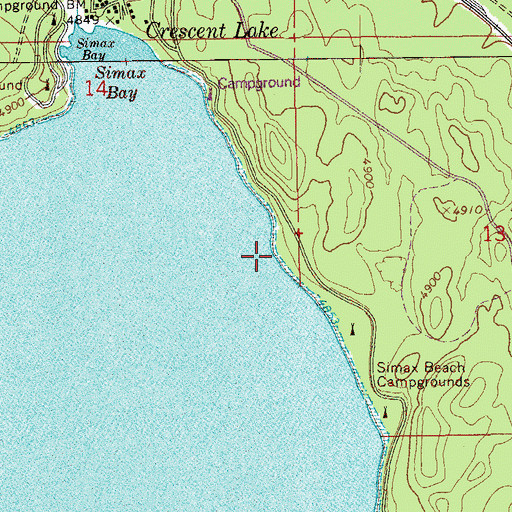 Topographic Map of Hoey Point, OR
