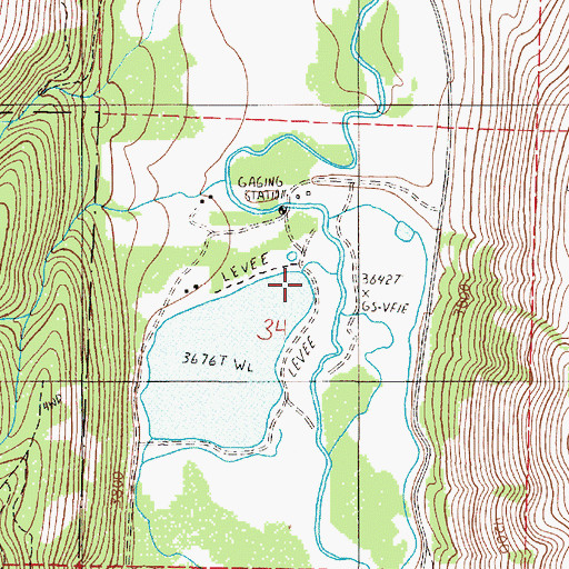Topographic Map of Lostine Dam, OR
