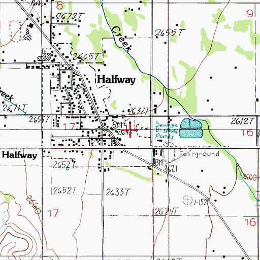 Topographic Map of Pine Haven Cemetery, OR