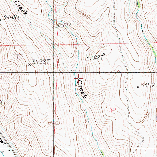 Topographic Map of Dry Barnard Creek, OR