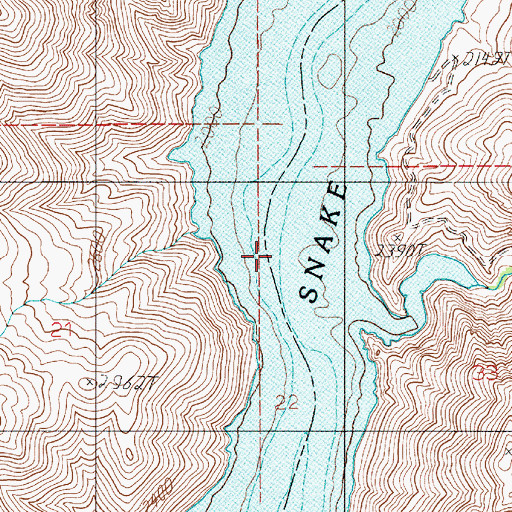 Topographic Map of Skookum Chuck Creek, OR