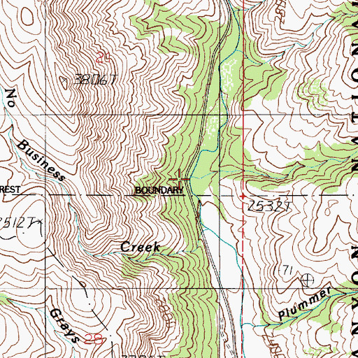 Topographic Map of Turnbull Creek, OR