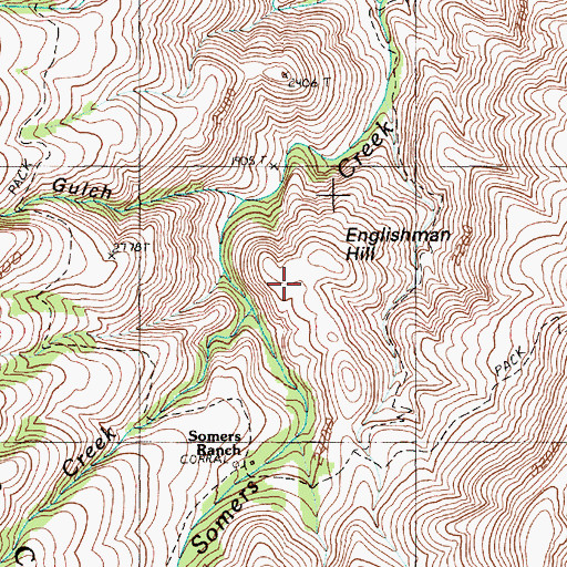 Topographic Map of Englishman Hill, OR