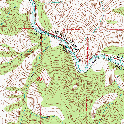 Topographic Map of Skylight Canyon, OR