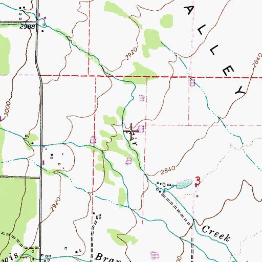 Topographic Map of Feik Reservoirs, OR