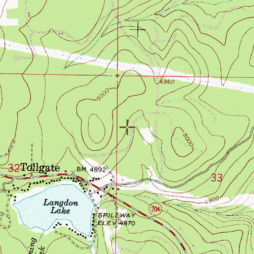 Topographic Map of Lodgepole Spring, OR