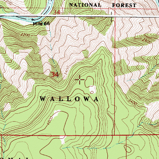 Topographic Map of Indian Point, OR