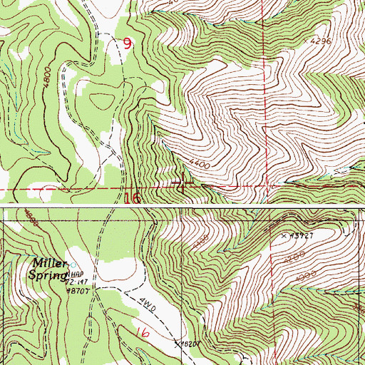 Topographic Map of Driveway Spring, OR