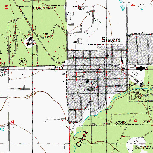 Topographic Map of Smith Ditch, OR