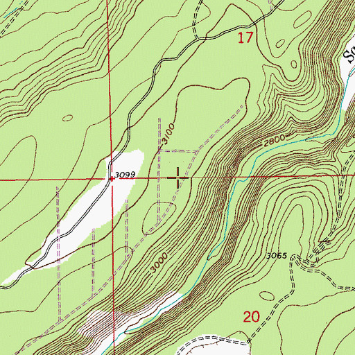 Topographic Map of Whychus Creek Rim, OR