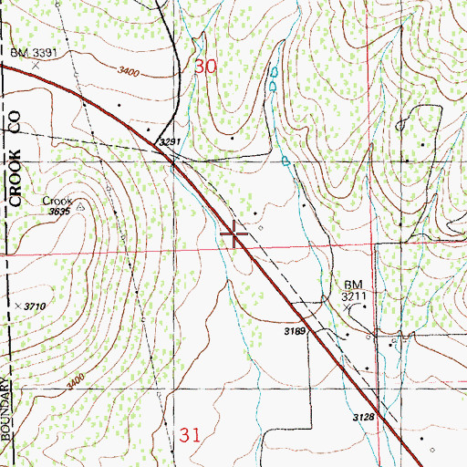 Topographic Map of Grizzly Mountain Canyon, OR