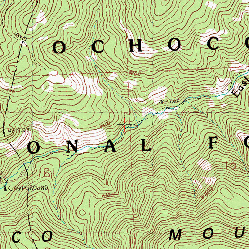 Topographic Map of Riley Creek, OR
