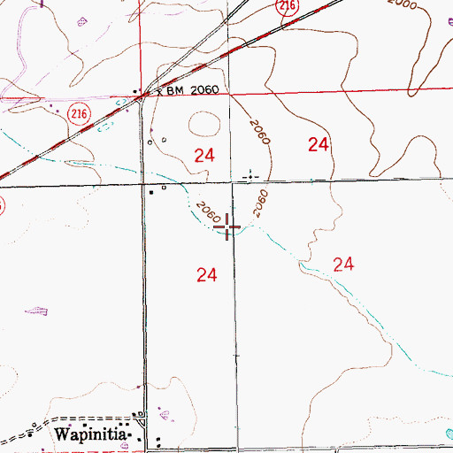 Topographic Map of Kelly Lateral, OR