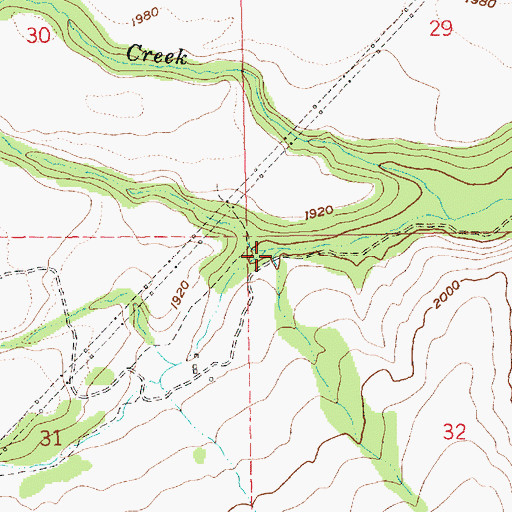 Topographic Map of Rice Creek, OR