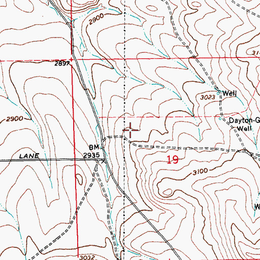 Topographic Map of Gray Butte Creek, OR