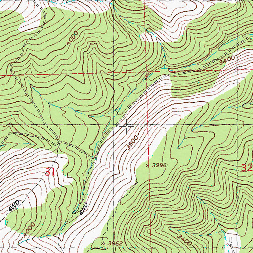Topographic Map of Adams Spring, OR