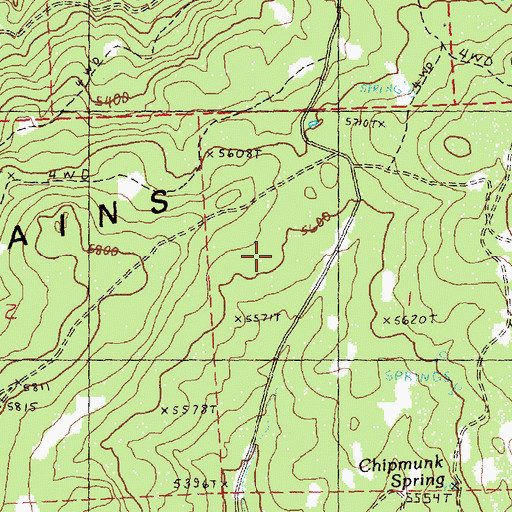 Topographic Map of Lillie Flat, OR