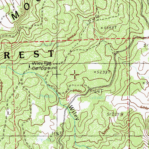 Topographic Map of Telephone Flat, OR
