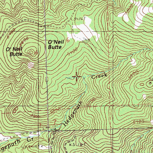 Topographic Map of Fisher Spring, OR