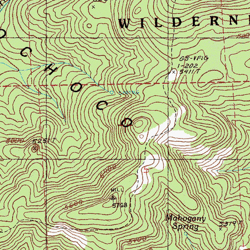 Topographic Map of Cougar Rock, OR