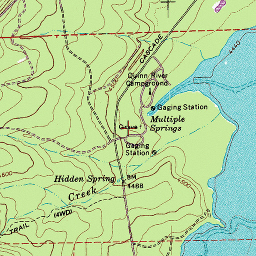 Topographic Map of Billy Quinn Grave, OR