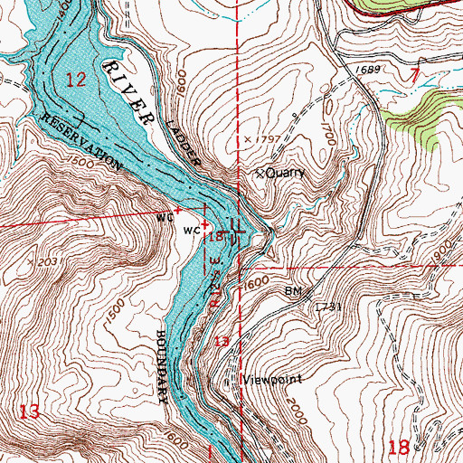 Topographic Map of John Brown Canyon, OR
