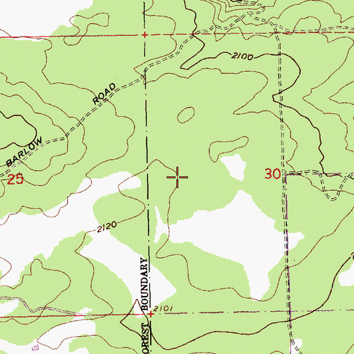Topographic Map of Hill Bench, OR