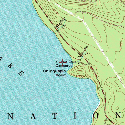 Topographic Map of Sunset Cove, OR