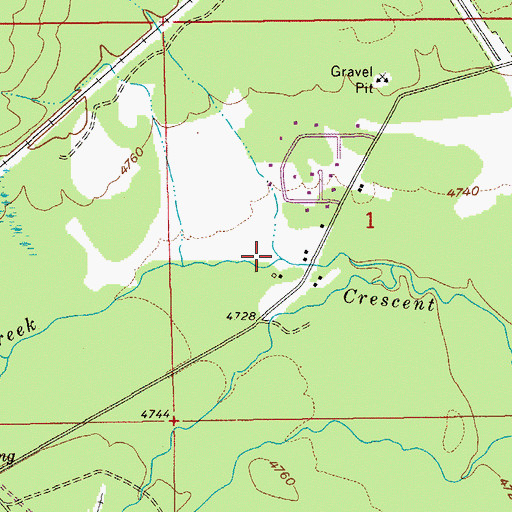 Topographic Map of Johnston Creek, OR