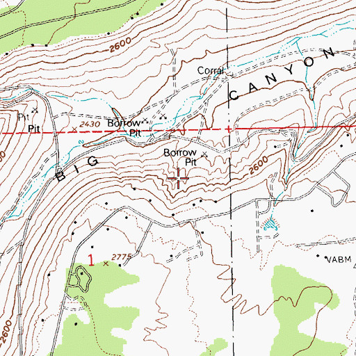 Topographic Map of Big Canyon Rim, OR