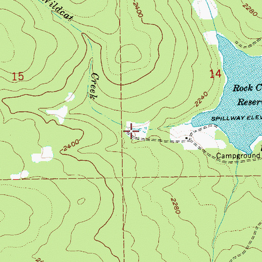Topographic Map of Smarts Reservoir, OR