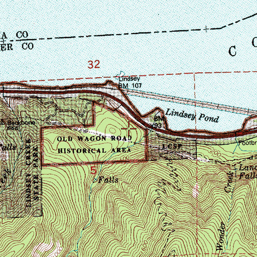 Topographic Map of Lindsey (historical), OR