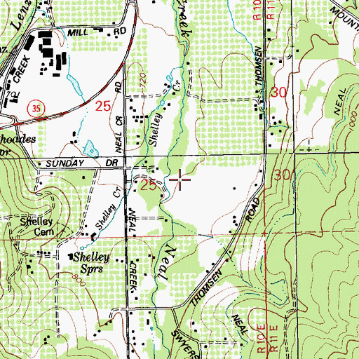 Topographic Map of Lone Pine Spring, OR