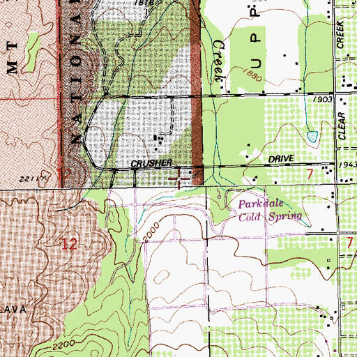 Topographic Map of Parkdale Cold Spring, OR
