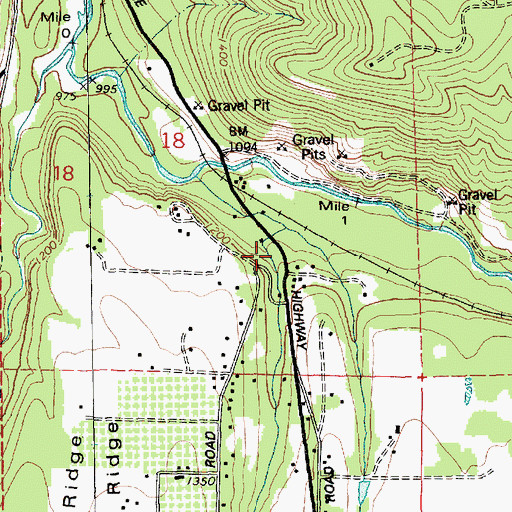 Topographic Map of Trout Creek, OR