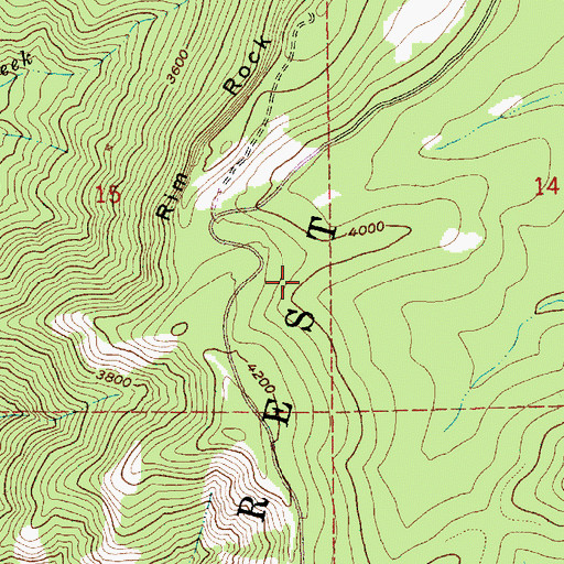 Topographic Map of Gibson Spring, OR