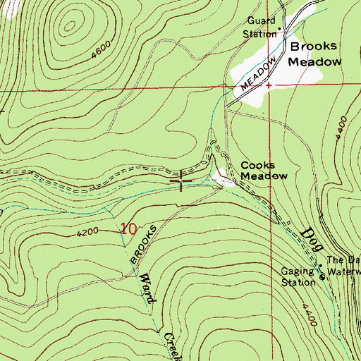 Topographic Map of Ditch Creek, OR