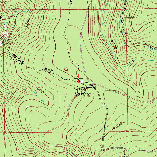 Topographic Map of Clinger Campground, OR