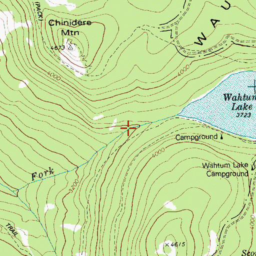 Topographic Map of Simmons Creek, OR