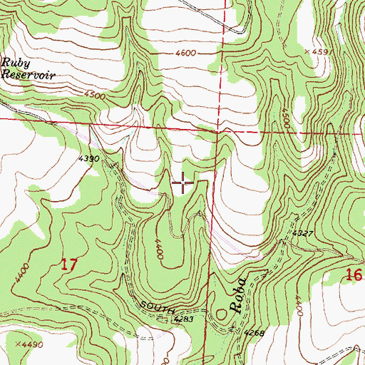 Topographic Map of Wasp Reservoir, OR