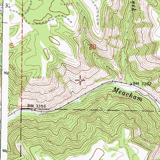 Topographic Map of Porter (historical), OR
