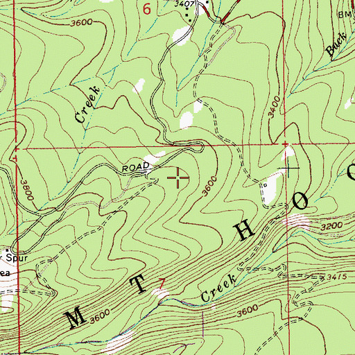Topographic Map of Sparks Spring, OR