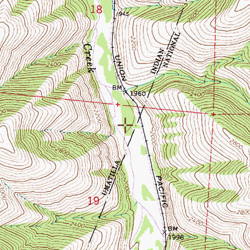 Topographic Map of Conway (historical), OR