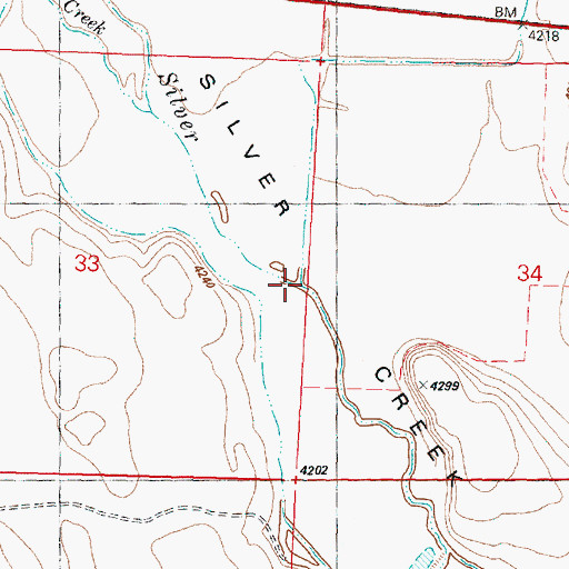 Topographic Map of Virginia Creek, OR