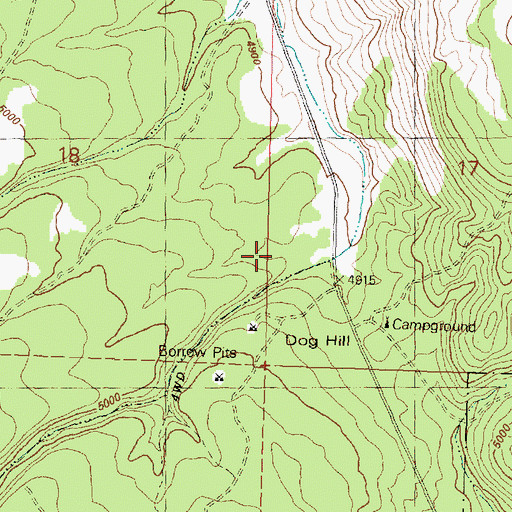 Topographic Map of Horton Canyon, OR