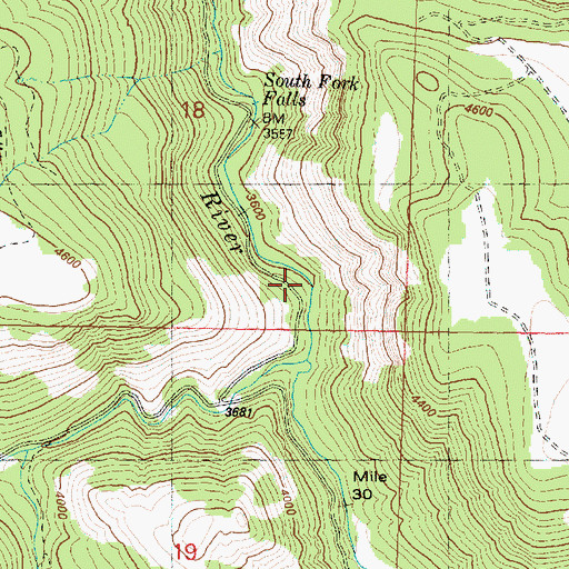 Topographic Map of Wildhorse Falls Reservoir, OR