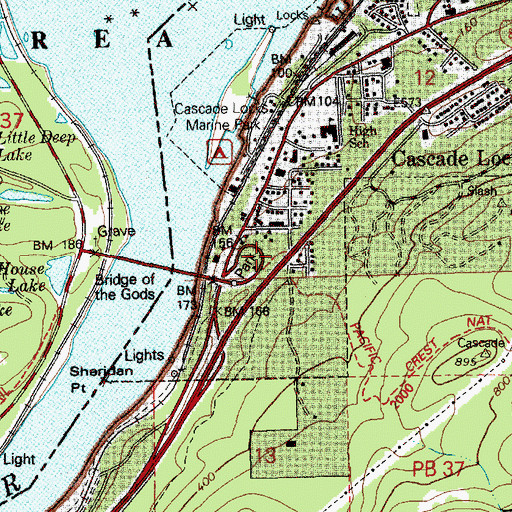Topographic Map of Moody Creek, OR