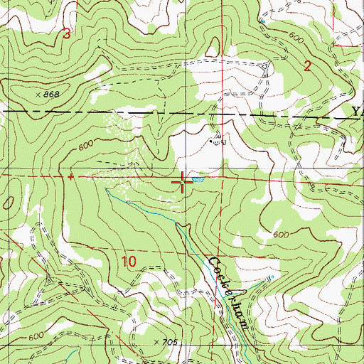 Topographic Map of Burns Reservoir, OR