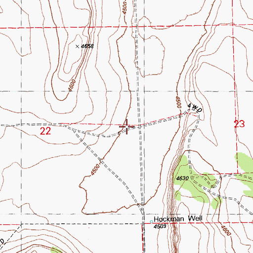 Topographic Map of Wastina (historical), OR